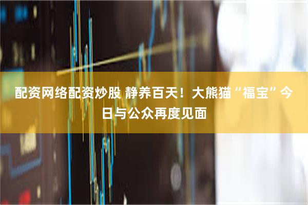 配资网络配资炒股 静养百天！大熊猫“福宝”今日与公众再度见面
