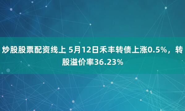 炒股股票配资线上 5月12日禾丰转债上涨0.5%，转股溢价率36.23%