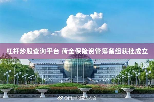 杠杆炒股查询平台 荷全保险资管筹备组获批成立